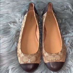 Brown coach flats